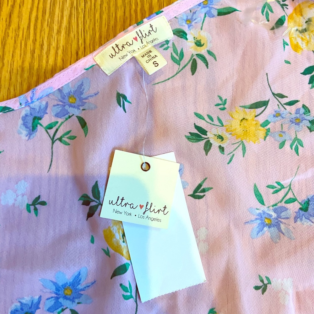Pink sheer kimono duster